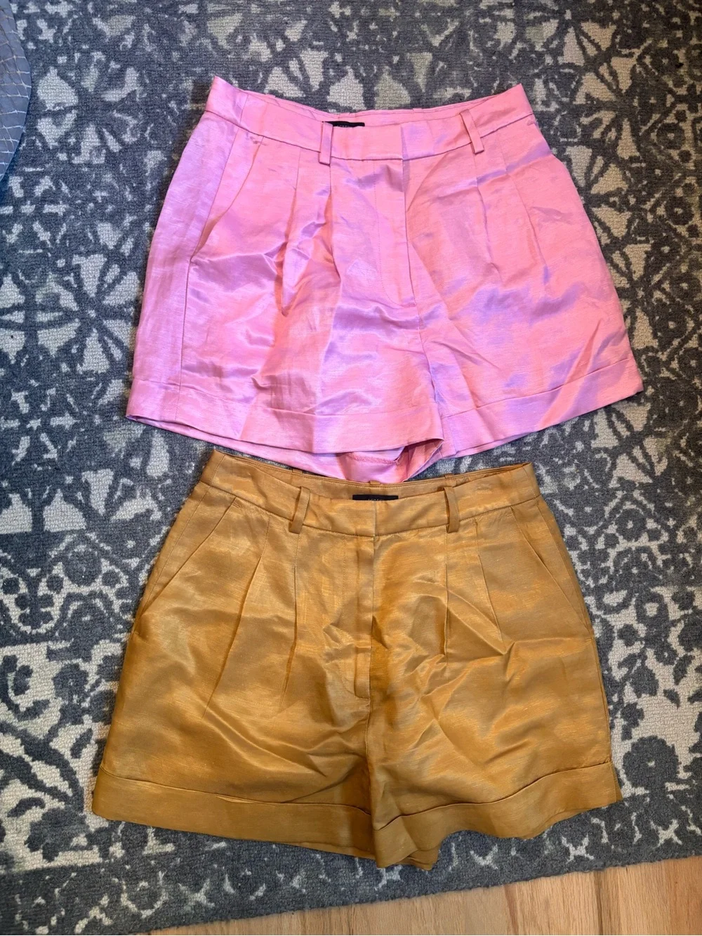 Set of 2 J.Crew Lucia shorts in pink and tan size 4